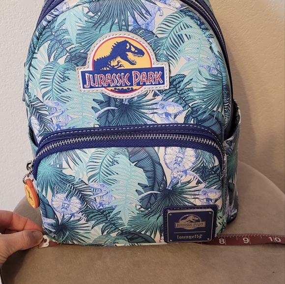 Loungefly Jurassic Park Backpack Purse and Wallet - Picture 12 of 16